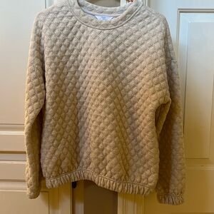 Cream quilted sweatshirt